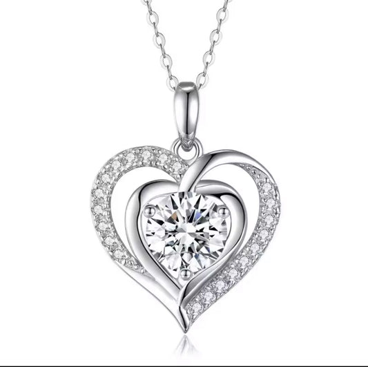 Lunar Atelier 1CT Heart-Cut VVS Moissanite Necklace