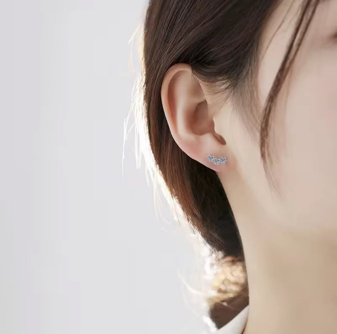 Lunar Atelier “Celestia” VVS Moissanite Stud Earrings