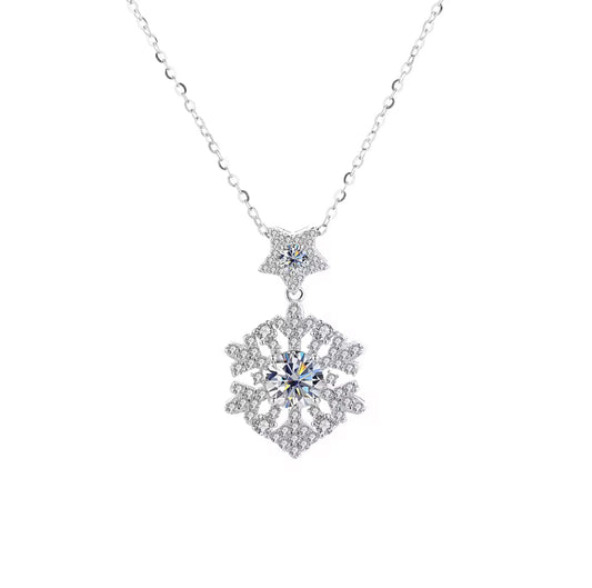 Lunar Atelier “Frosta” Star & Snowflake Moissanite Necklace