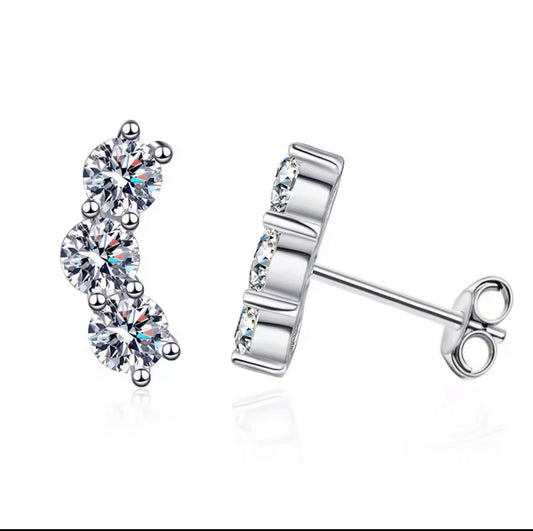 Lunar Atelier “Celestia” VVS Moissanite Stud Earrings