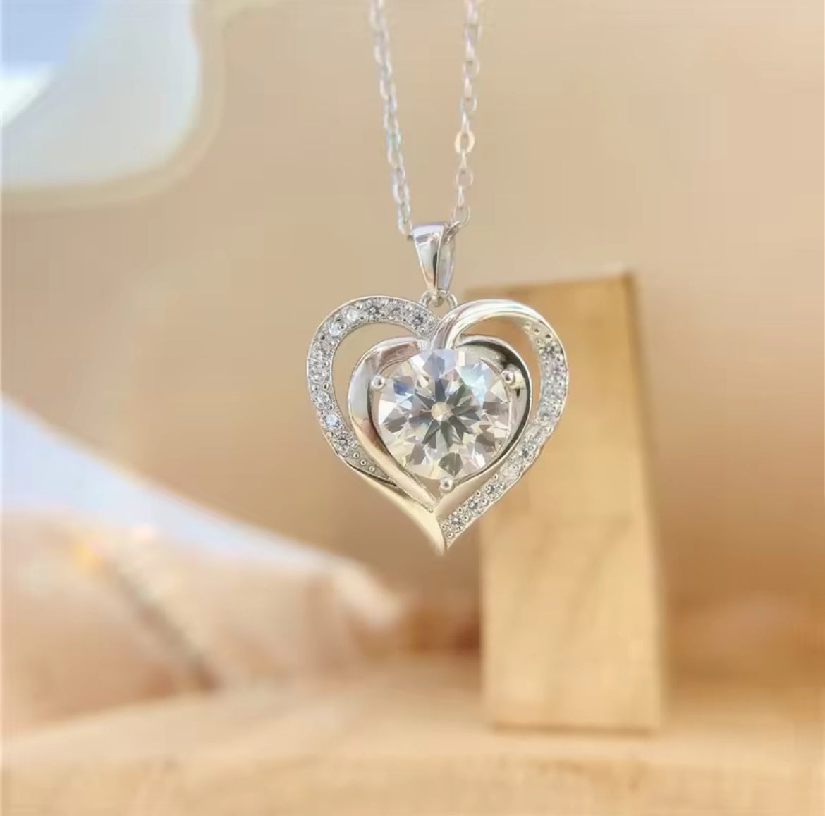 Lunar Atelier 1CT Heart-Cut VVS Moissanite Necklace