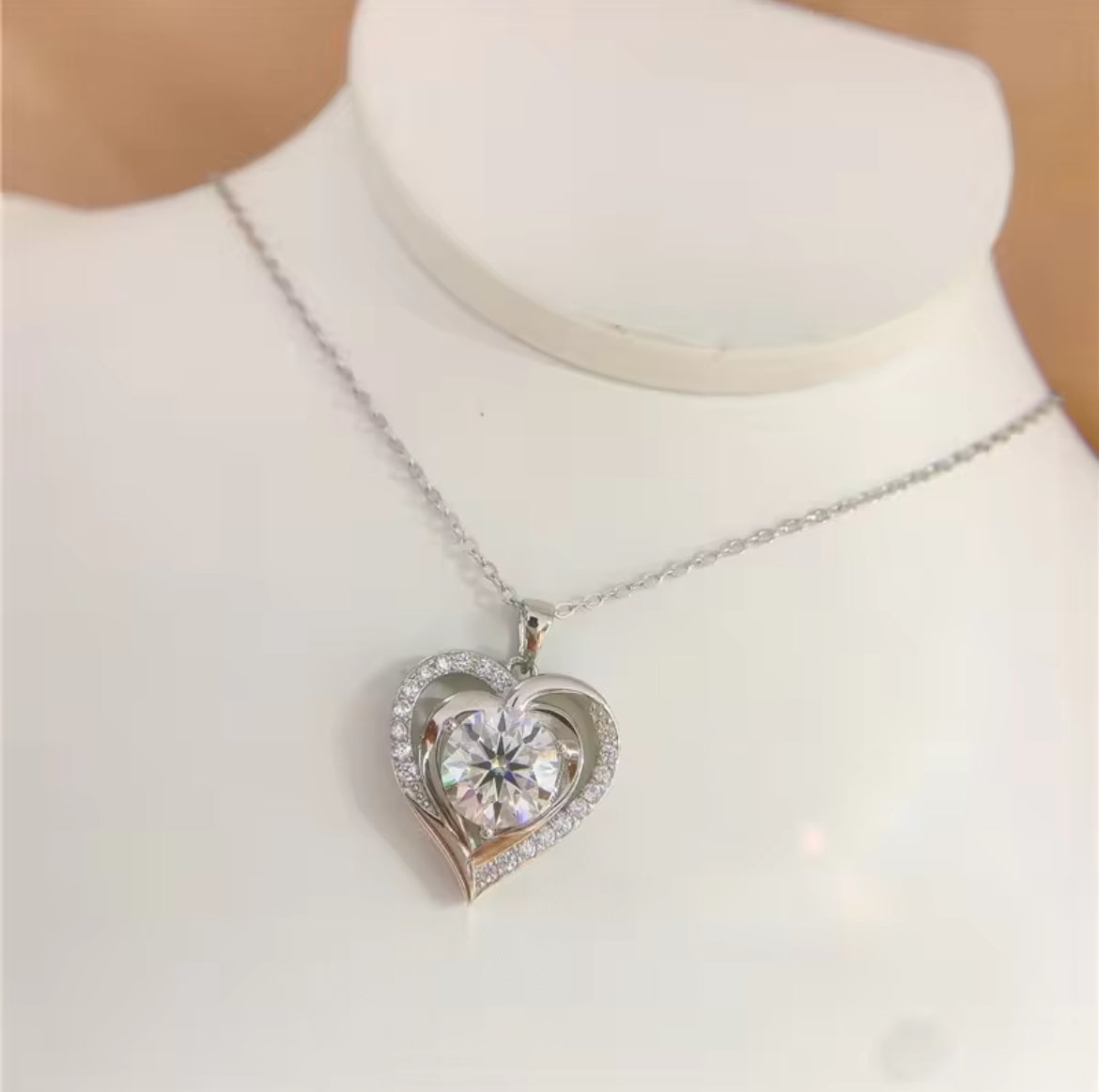 Lunar Atelier 1CT Heart-Cut VVS Moissanite Necklace