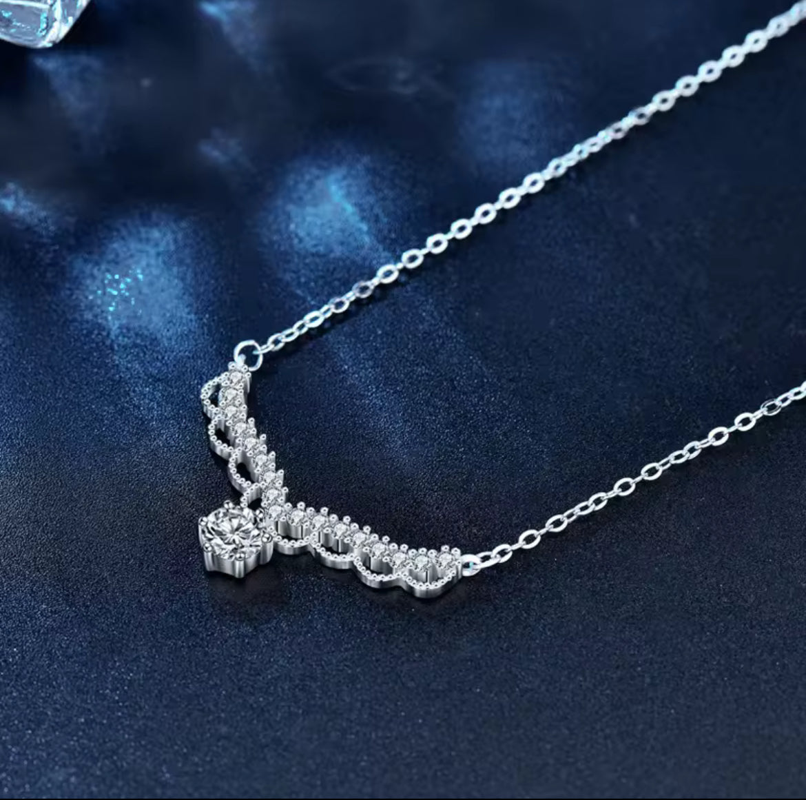 Lunar Atelier “Aurora Antler” Moissanite Pendant Necklace